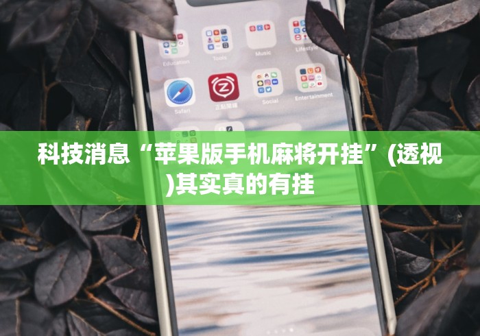 科技消息“苹果版手机麻将开挂”(透视)其实真的有挂
