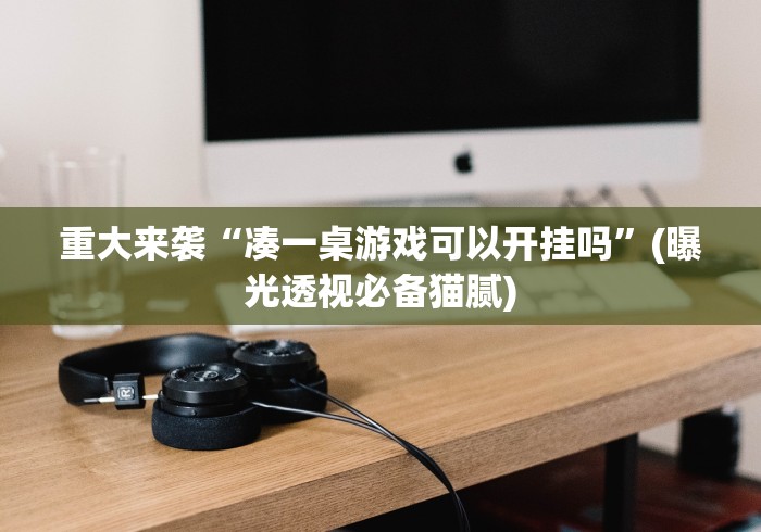 重大来袭“凑一桌游戏可以开挂吗”(曝光透视必备猫腻)