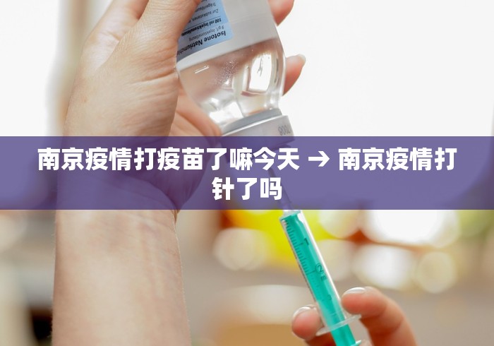 南京疫情打疫苗了嘛今天 → 南京疫情打针了吗