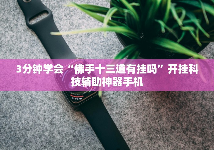3分钟学会“佛手十三道有挂吗”开挂科技辅助神器手机