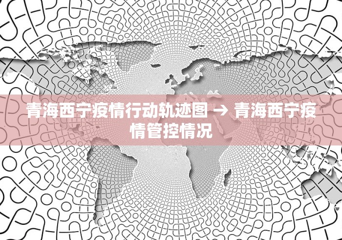 青海西宁疫情行动轨迹图 → 青海西宁疫情管控情况