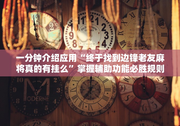 一分钟介绍应用“终于找到边锋老友麻将真的有挂么”掌握辅助功能必胜规则