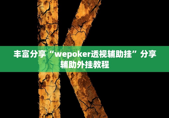 丰富分享“wepoker透视辅助挂”分享辅助外挂教程
