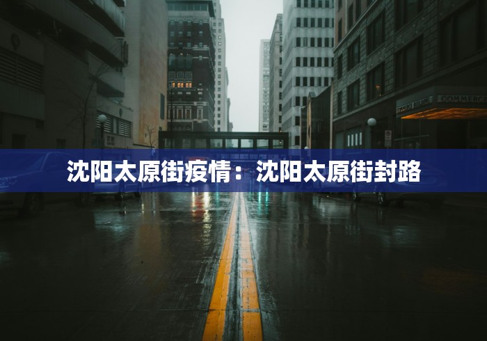 沈阳太原街疫情：沈阳太原街封路