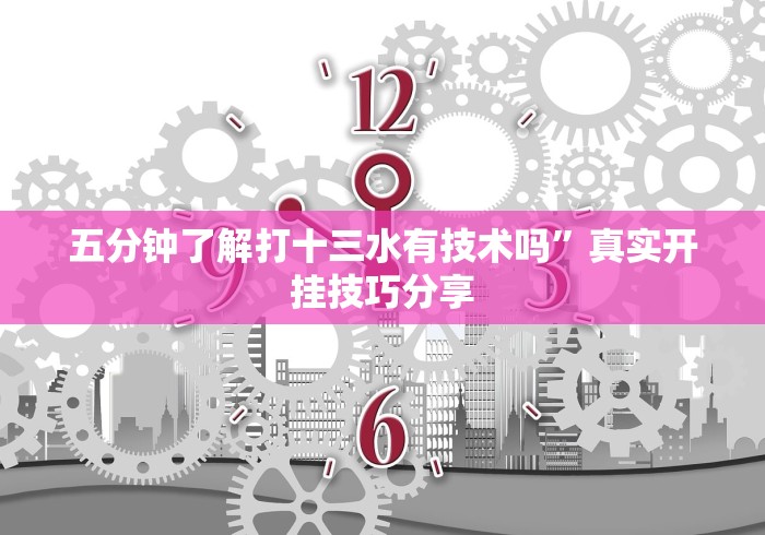 五分钟了解打十三水有技术吗”真实开挂技巧分享