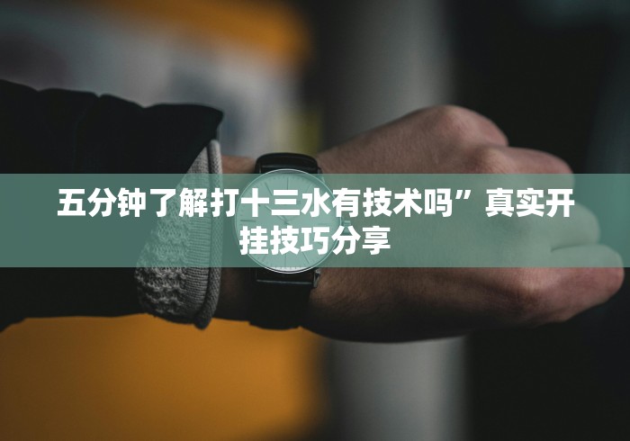 五分钟了解打十三水有技术吗”真实开挂技巧分享