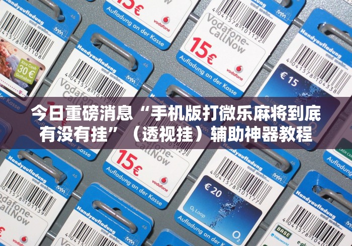今日重磅消息“手机版打微乐麻将到底有没有挂”（透视挂）辅助神器教程