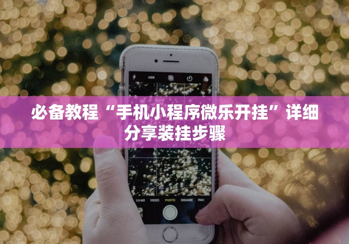 必备教程“手机小程序微乐开挂”详细分享装挂步骤