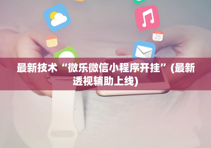 最新技术“微乐微信小程序开挂”(最新透视辅助上线)