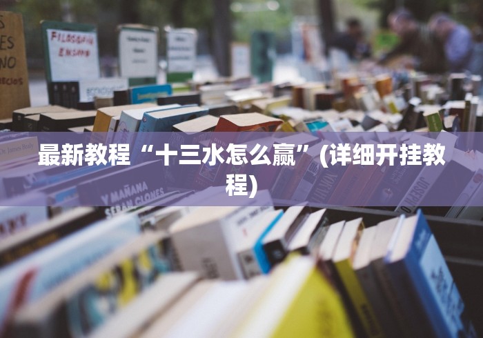 最新教程“十三水怎么赢”(详细开挂教程)