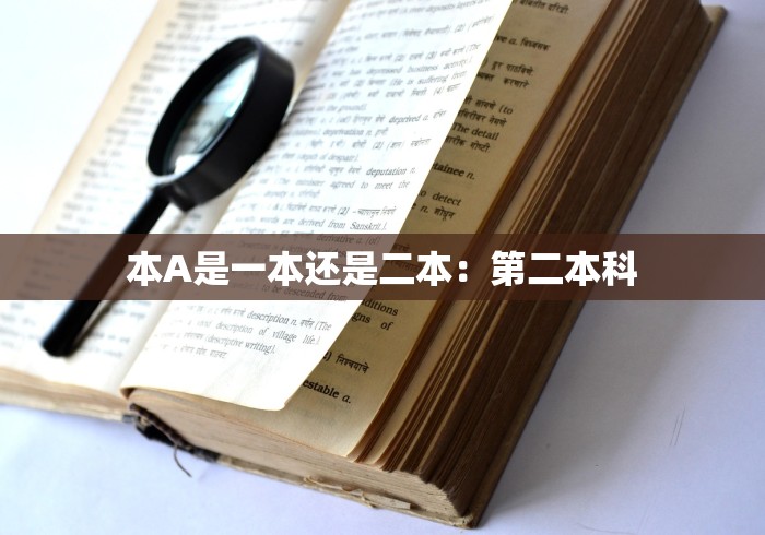 本A是一本还是二本：第二本科