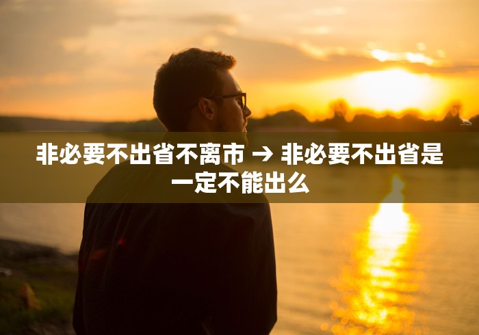 非必要不出省不离市 → 非必要不出省是一定不能出么