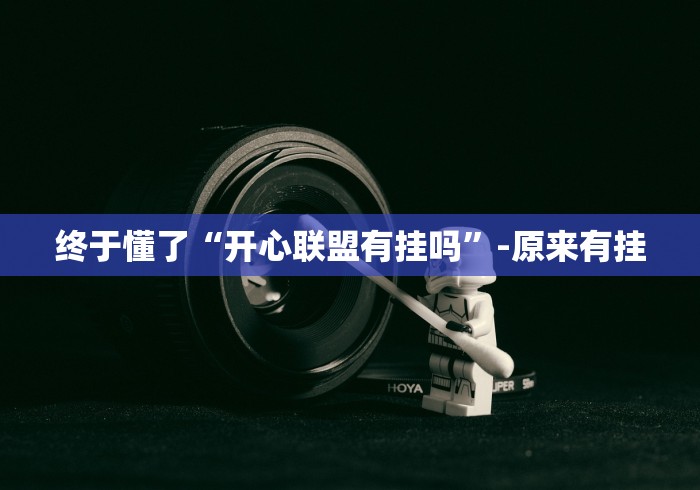 终于懂了“开心联盟有挂吗”-原来有挂