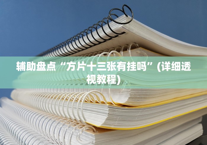 辅助盘点“方片十三张有挂吗”(详细透视教程)