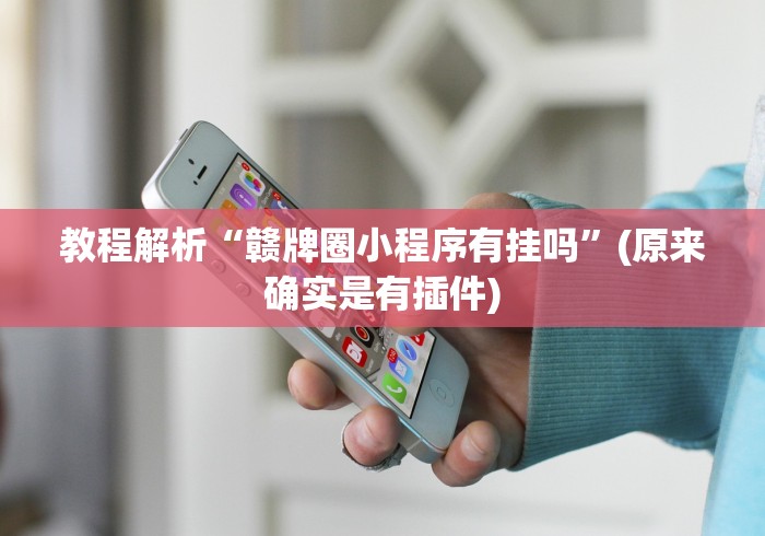 教程解析“赣牌圈小程序有挂吗”(原来确实是有插件)