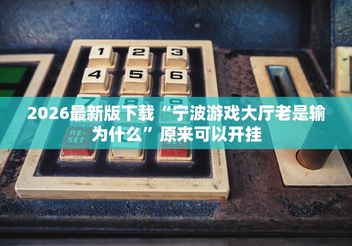 2026最新版下载“宁波游戏大厅老是输为什么”原来可以开挂