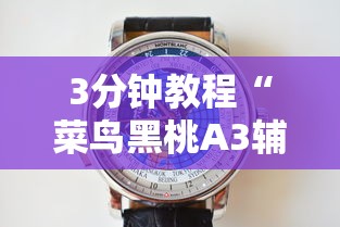 3分钟教程“菜鸟黑桃A3辅助器”开挂详细教程