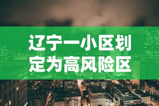 辽宁一小区划定为高风险区›辽宁高低风险区
