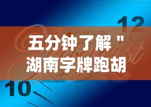 五分钟了解＂湖南字牌跑胡子技巧”作弊(透视)透视辅助