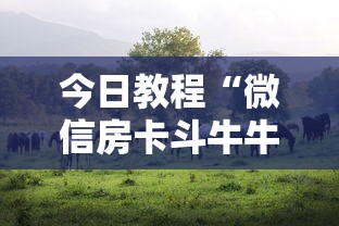今日教程“微信房卡斗牛牛有挂吗	”原来可以开挂