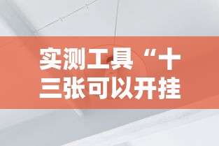 实测工具“十三张可以开挂吗	”详细分享装挂步骤