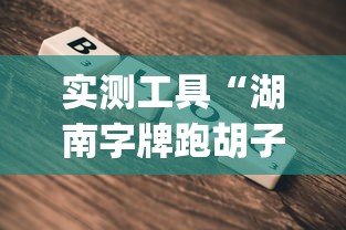 实测工具“湖南字牌跑胡子辅助器大全”(详细透视教程)