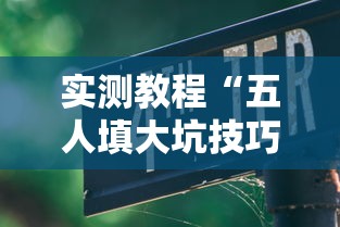 实测教程“五人填大坑技巧”掌握辅助功能必胜规则