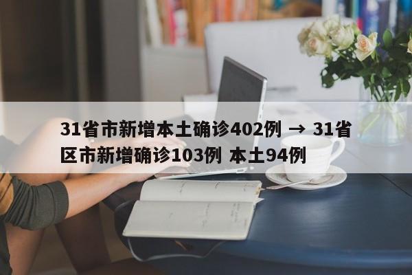 31省市新增本土确诊402例 → 31省区市新增确诊103例 本土94例